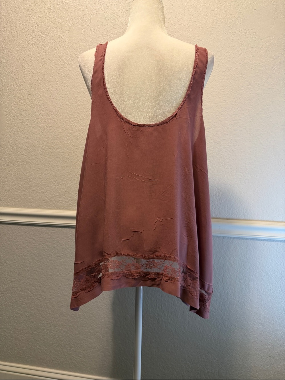 Free People Lace-Trim Women's Tank Slip in Mauve - Picture 5 of 5
